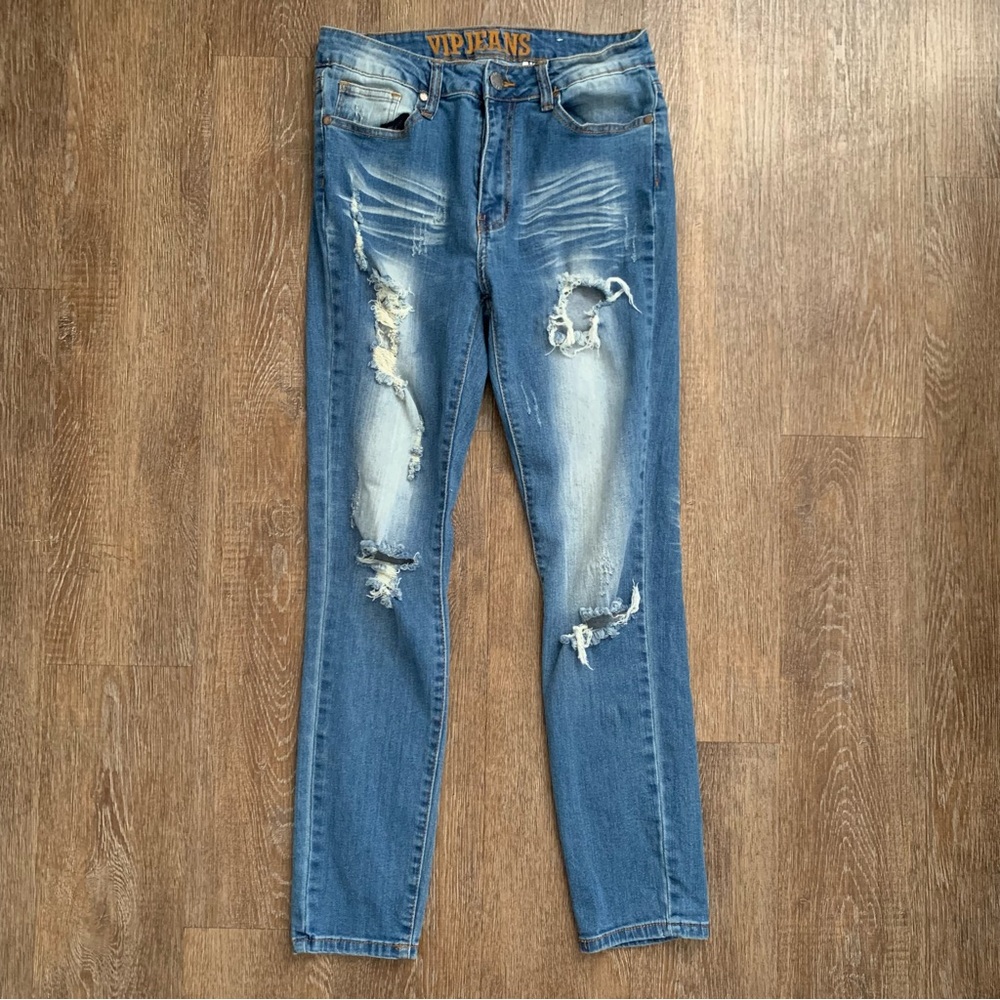 V.I.P. Distressed Jeans Size 9/10